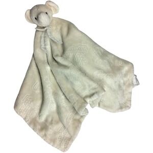 Thro Beige Bazaar Elephant Baby Security Blanket Lovey Embossed Big 28" Yellow